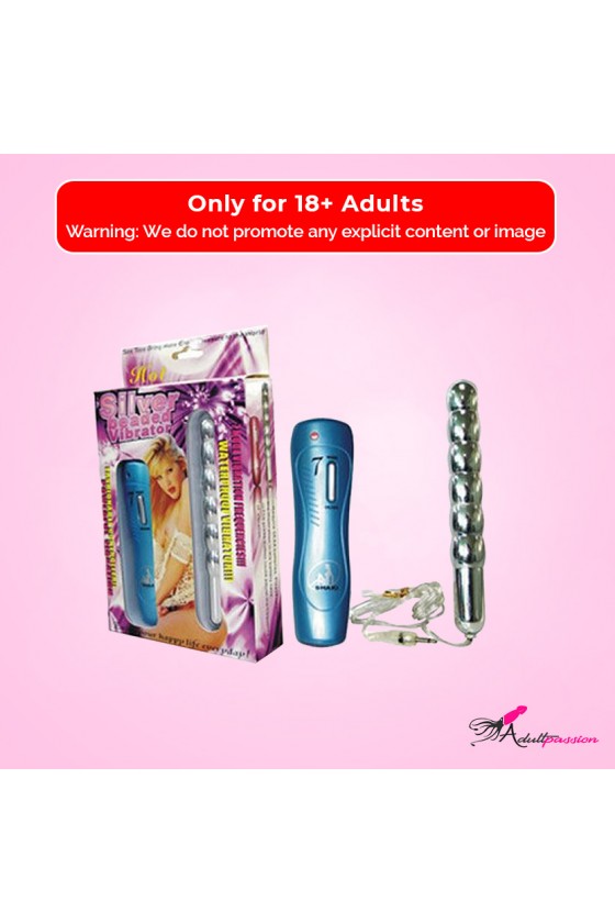 Silver Beaded Anal Vibrator AD-012