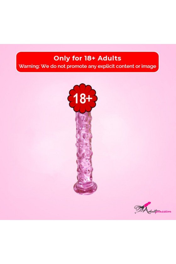 Dotted Purple Glass Dildo GD-006